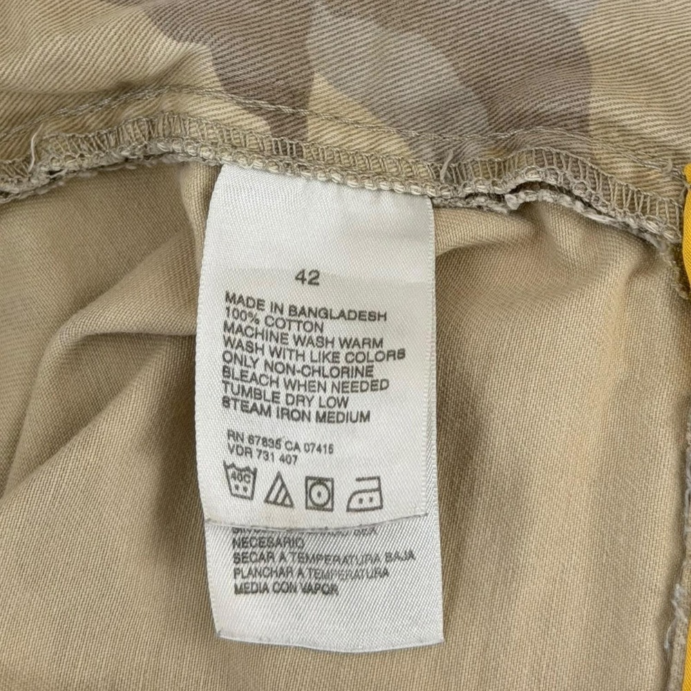 Nautica Jeans Co Cargo Shorts Mens 42 Beige Tan Camo Army Relaxed - Picture 6 of 7